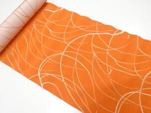 アンティーク　草葉模様織り出し　八寸帯地反物